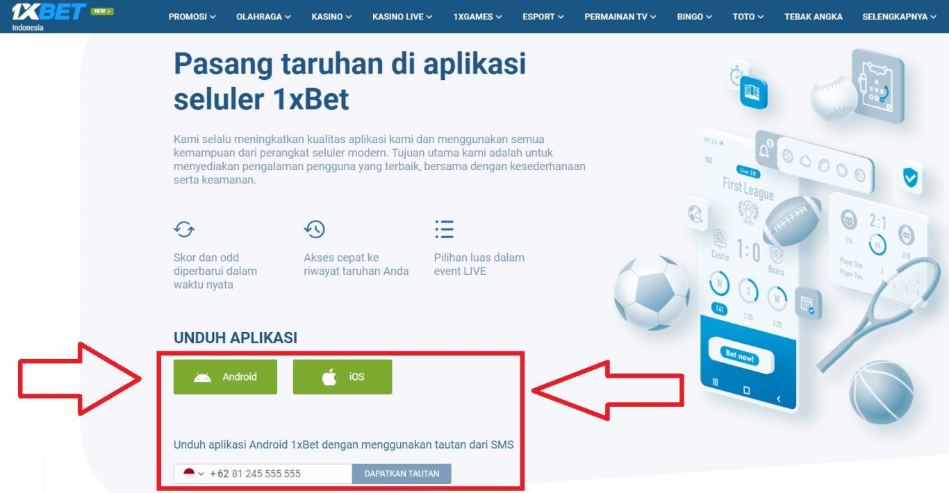 Fitur Mantap di Aplikasi 1xBet Indonesia